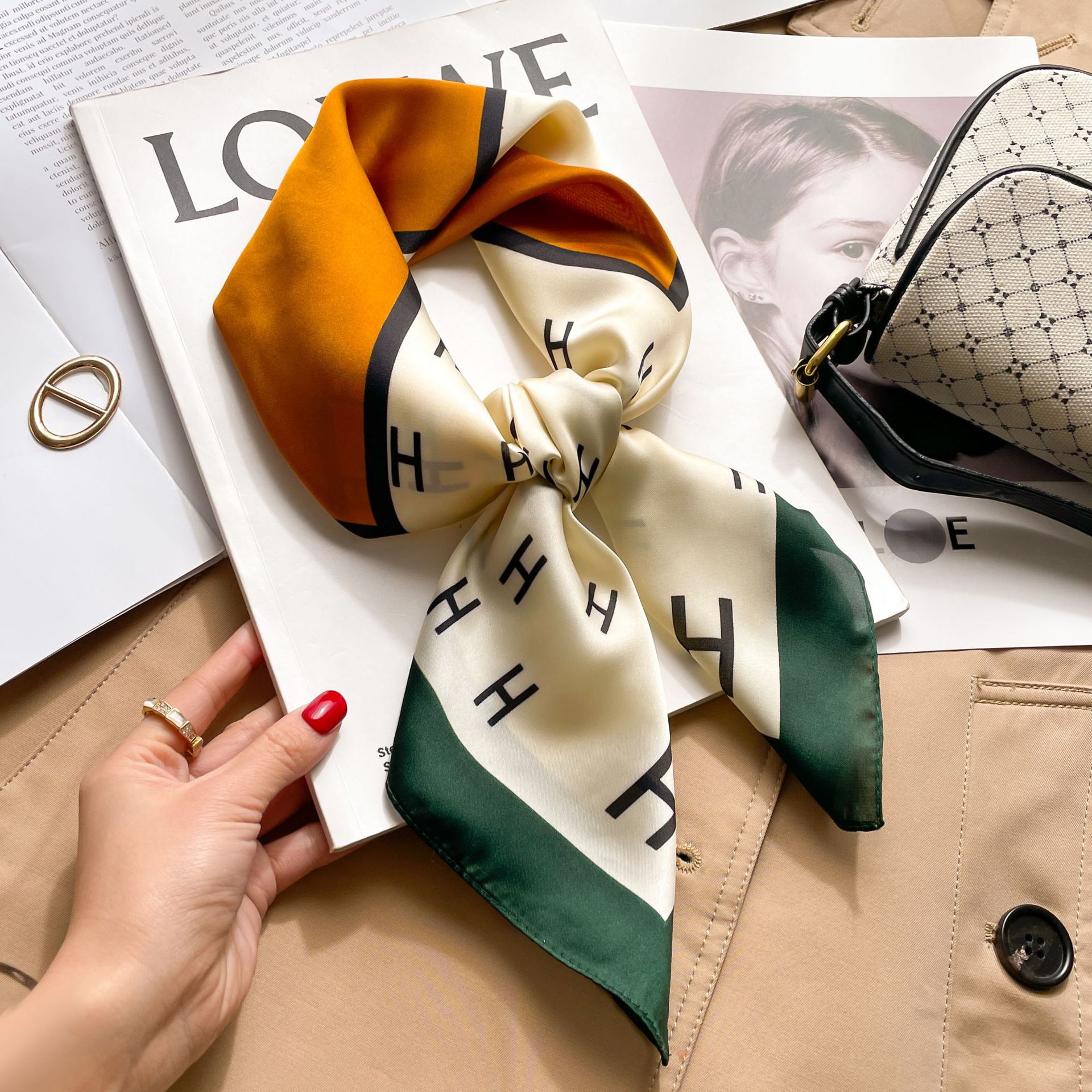 A0105 컬러 블록 H 편지