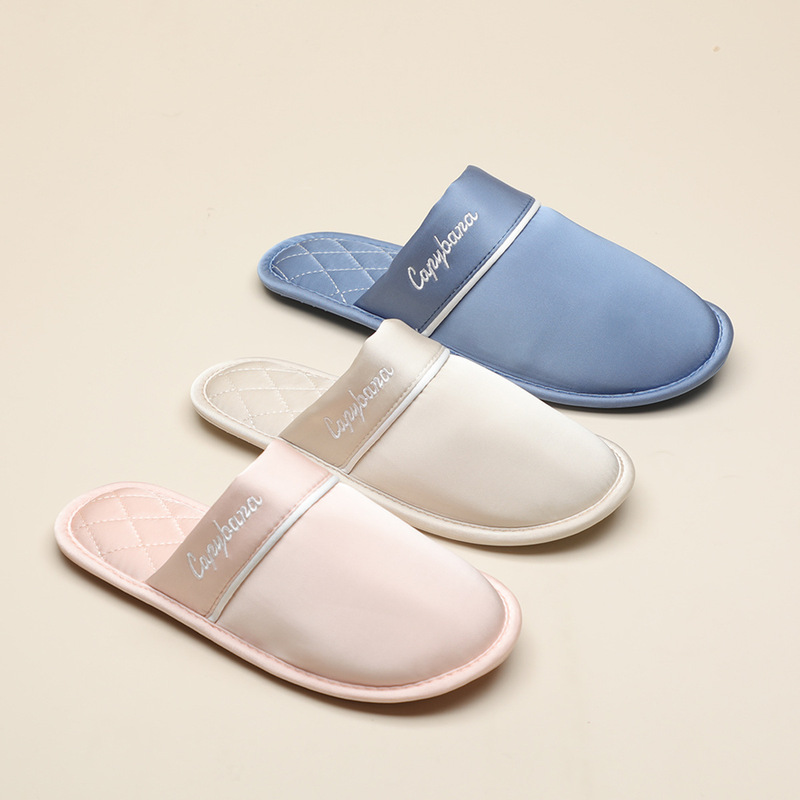 Light luxury slippers for women Spring and Autumn home indoor non-slip deodorant high-grade soft bottom mute flat silk Four Seasons slippers Light luxury slippers for women Spring and Autumn home indoor non-slip deodorant high-grade soft bottom mute flat silk Four Seasons slippers