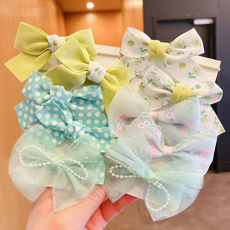Accesorios coreanos para el cabello con lazo para niñas, ligas elásticas para niñas pequeñas que no dañan el cabello, diademas de dibujos animados para bebés.