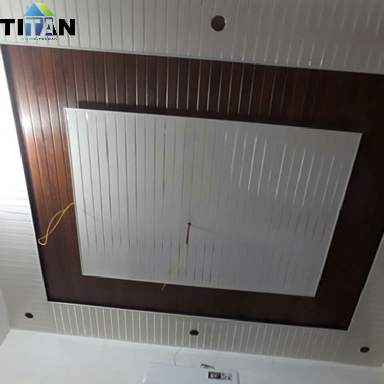 Peso 2.2kg/2.5kg Panel de pared 7mm * 25cm Placa plana de transferencia de grano de madera Revestimiento de PVC