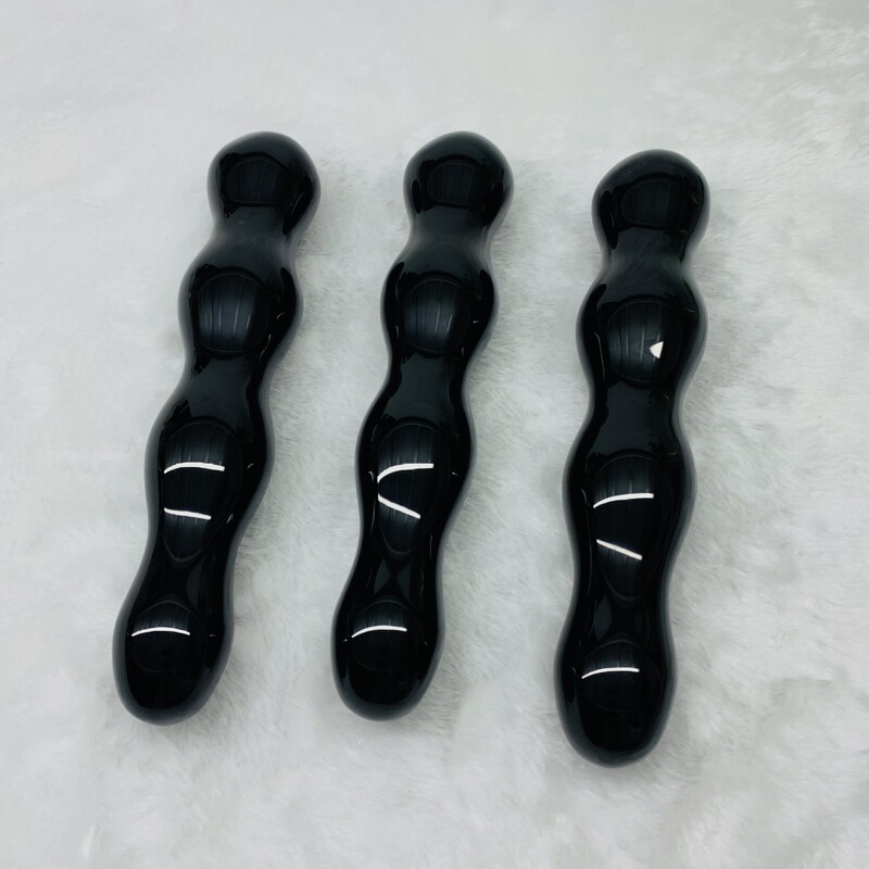 天然水晶黑曜石水晶按摩棒摆件 图 8