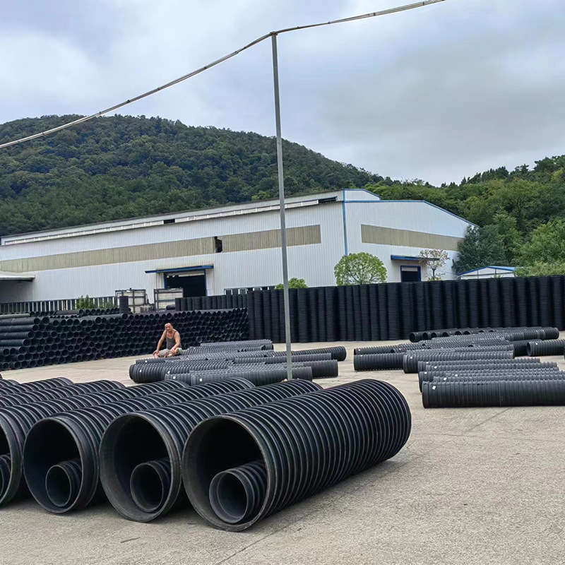 frpp异型肋模压排水管FRPP纤维增强聚丙烯加筋管厂家多规格现货