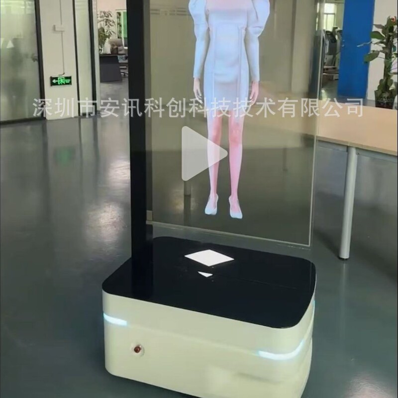 55 inch digital robot OLED transparent mobile digital human exhibition hall display OLED digital smart card