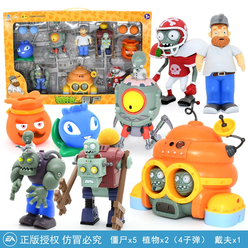 Подлинная наборы Plants vs. Zombies, игрушка, большой набор, подарочная коробка для мальчиков, кукла для детей, полный набор, подарок на день рождения