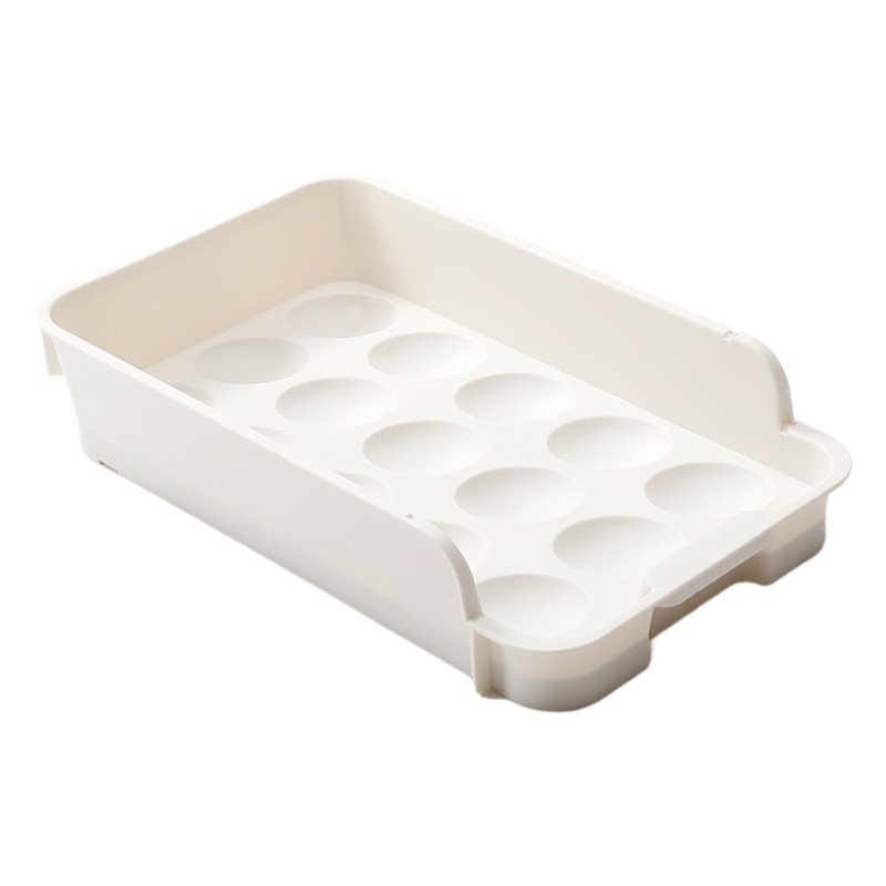 Caja organizadora de huevos para refrigerador con 15 compartimentos, caja de conservación tipo cajón para congelador, caja para guardar huevos, servicio transfronterizo.