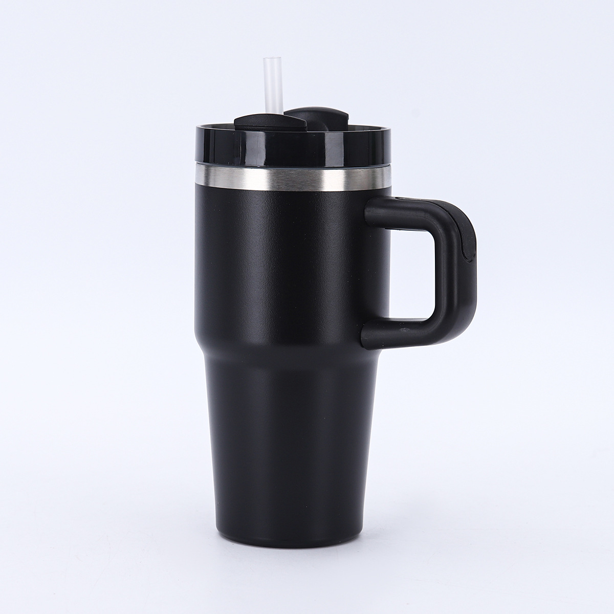 Vaso térmico 20oz para coche, acero inoxidable 304 con asa y pajilla