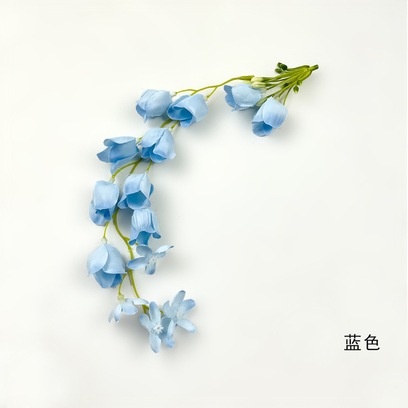 仿真花垂钓铃铛花串 diy手工头饰花环材料道具制作婚礼堂花墙插花|undefined