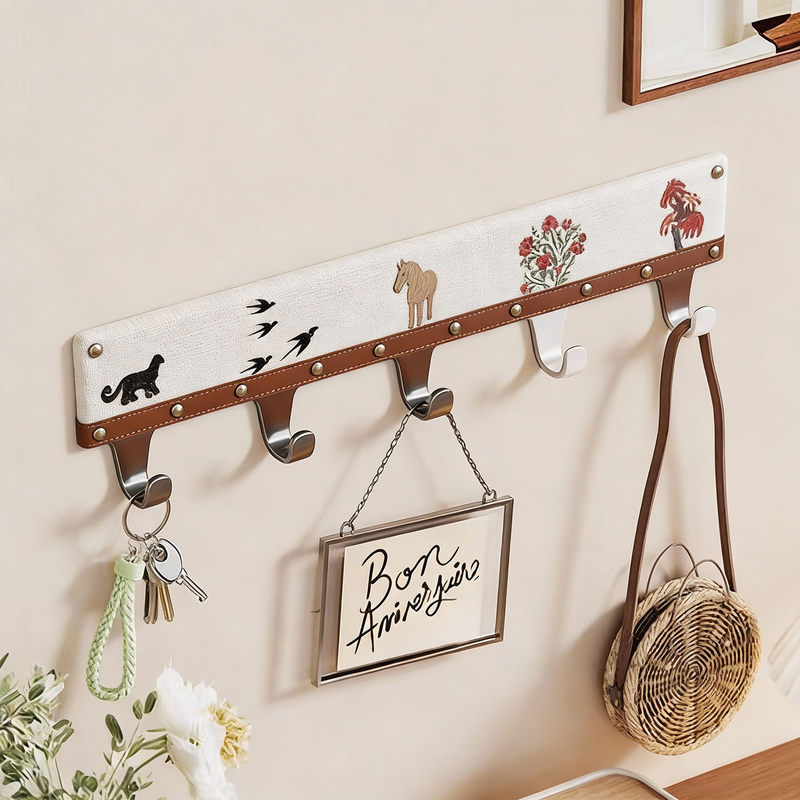 Magnetic Hook for Home Use, No-Drill Wall-Mounted Rack for Behind the Entrance Door, Key Holder, Clothing and Bag Storage Rack