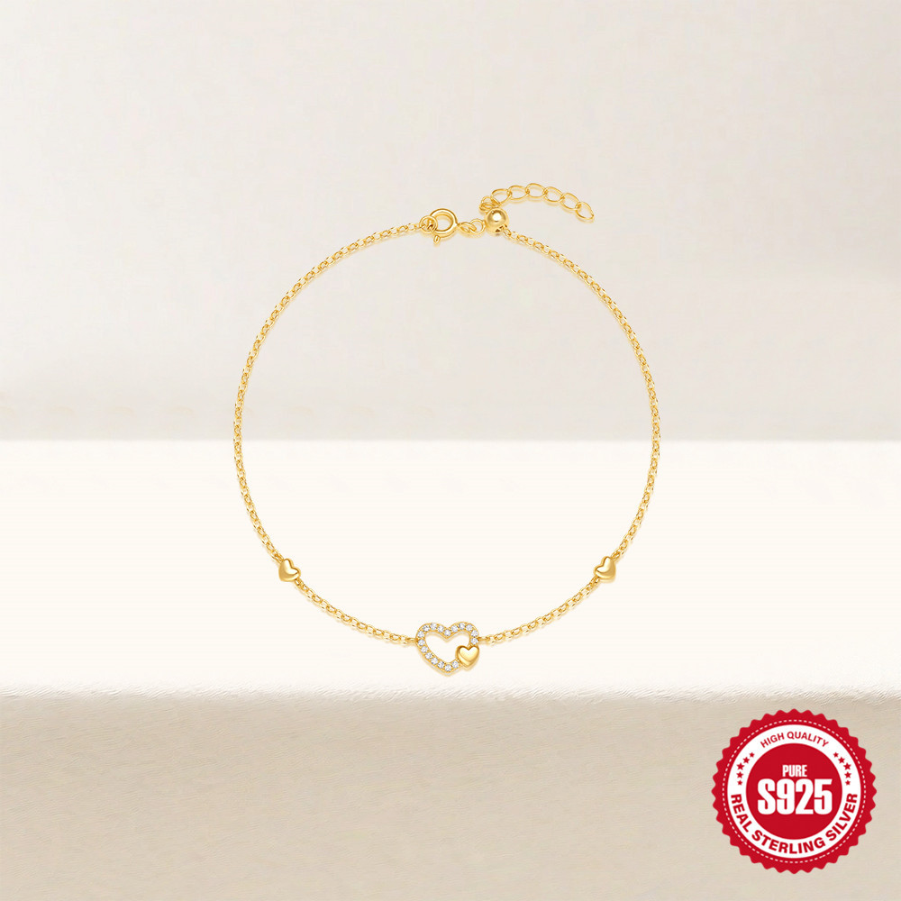 Nueva pulsera de amor hueca de plata de ley s925 moda femenina todo fósforo Mori pequeña pulsera de red fresca joyería de mano