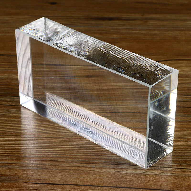 Прямые поставки с завода: кристально-прозрачный стеклянный кирпич для перегородок, крупноформатный кирпич для ландшафтного дизайна, термоплавкий, цветной, квадратный, цельный.