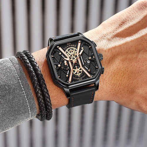 One-piece wholesale LILUOKE men's watch, high-end glow-in-the-dark waterproof cross-border watch for men, non-mechanical men's watch