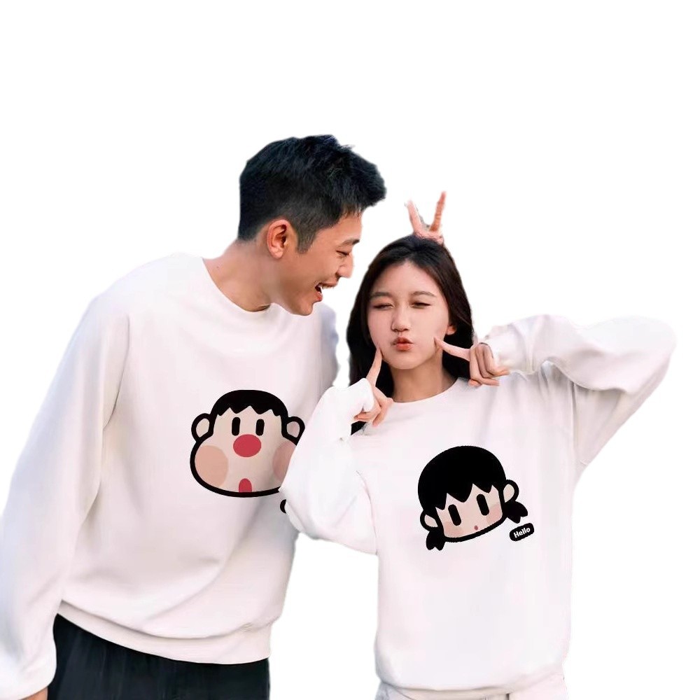 가을과 겨울 오버 사이즈 기모 라운드 넥 스웨터 남녀 최고 스페셜 커플 의류 패션 브랜드 클래스 옷 따뜻한 베이스 셔츠