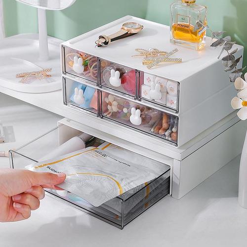 Stationery storage box desktop student ins multi-grid drawer pen holder cabinet office tape hair accessories small sundries