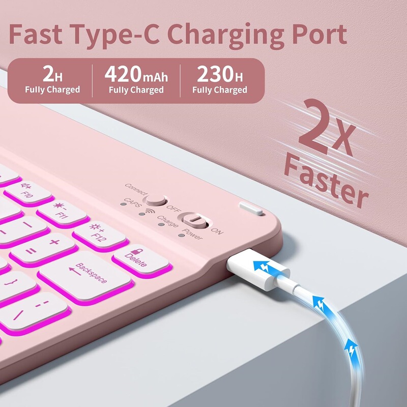 适用 iPad110.9代平板电脑保护壳air可拆卸发光蓝牙键盘pro皮套|undefined