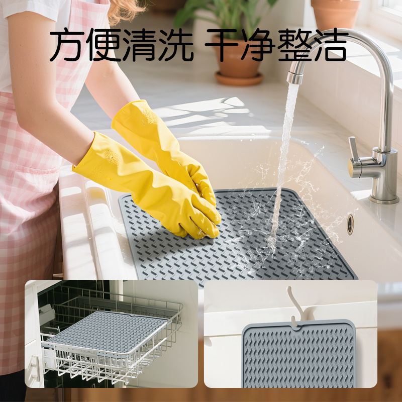 跨境热销硅胶烤盘垫适用于黑石烧烤侧架耐热烧烤工具垫炸锅沥油垫|undefined