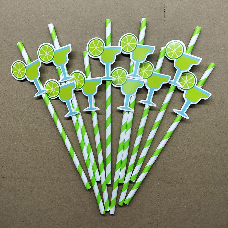 Pajitas de papel, vasos de vino, tarjetas de papel, cócteles degradables desechables, postres, decoración de pasteles, pajitas de fiesta, tubos de papel