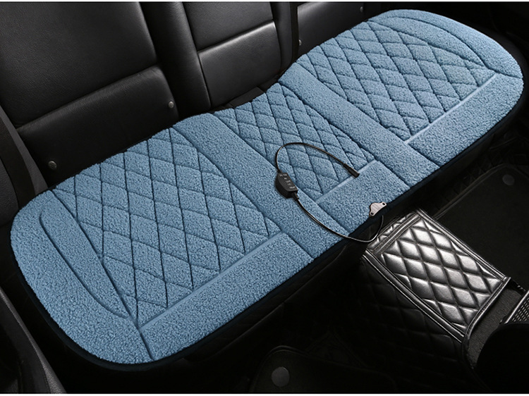 Car Heated Seat Cushion Winter Car Seat Cushion 12V Car Seat Electric Heating Plush Double Seat Cross-Border Export Export