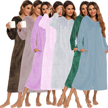 亚马逊速卖通2026欧美时尚女装秋冬新款长袖拉链睡衣家居服