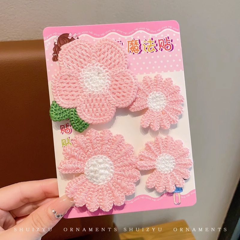 El pelo roto de las niñas artefacto de dibujos animados Velcro bebé de las niñas Linda horquilla sin costuras no duele el pelo flequillo accesorios para el cabello pegajoso