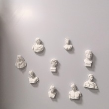 迷你树脂仿石膏雕像头像磁性冰箱贴北欧个性装饰美术拍照道具相框
