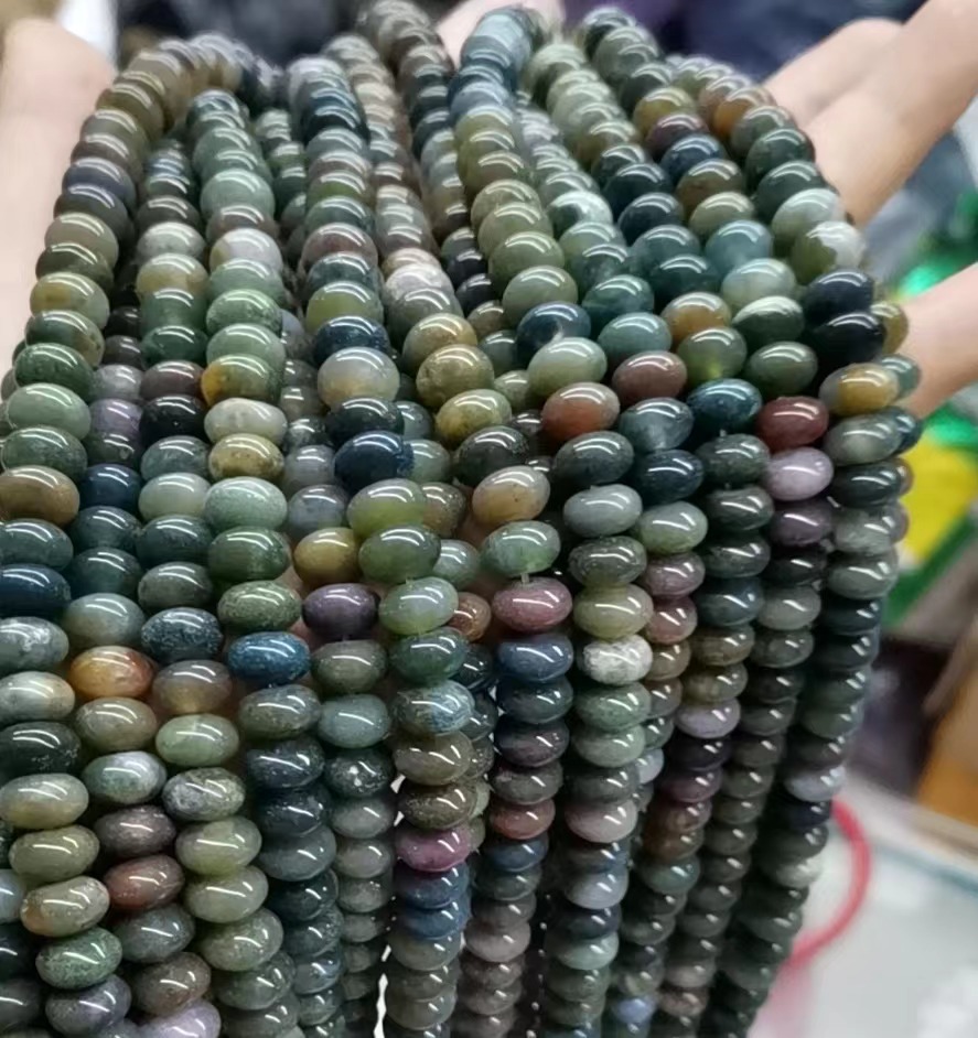 Piedra natural 5 * 8 Abaco Piedra Shoushan DIY accesorios de joyería collar de cuentas separadoras cuentas de posicionamiento cuentas al por mayor