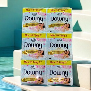 Vietnam Downy Fabric Softener Anti-Static Peony Milk Fragrance Floral Scent 18ml X 10 Bags