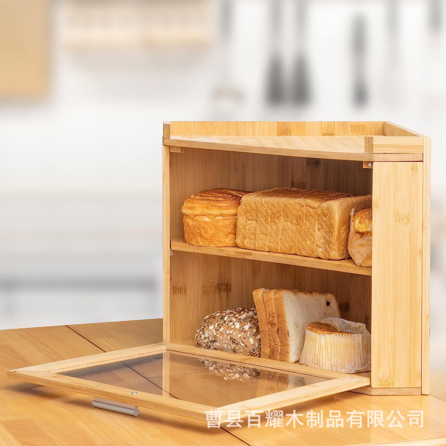 유럽 스타일의 저장 상자 주방 저장 상자 빵 저장 캐비닛 대나무 빵 상자 대외 무역 저장 식품 저장 상자
