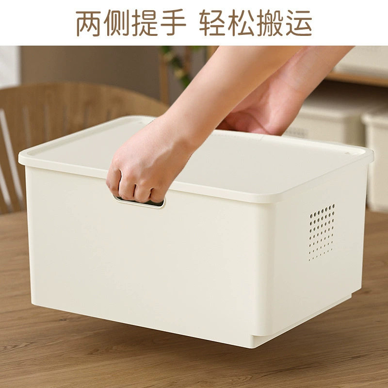 Plastic Storage Basket Box, Stackable Table Storage, Plastic (PP), Multiple Sizes & Lid Options