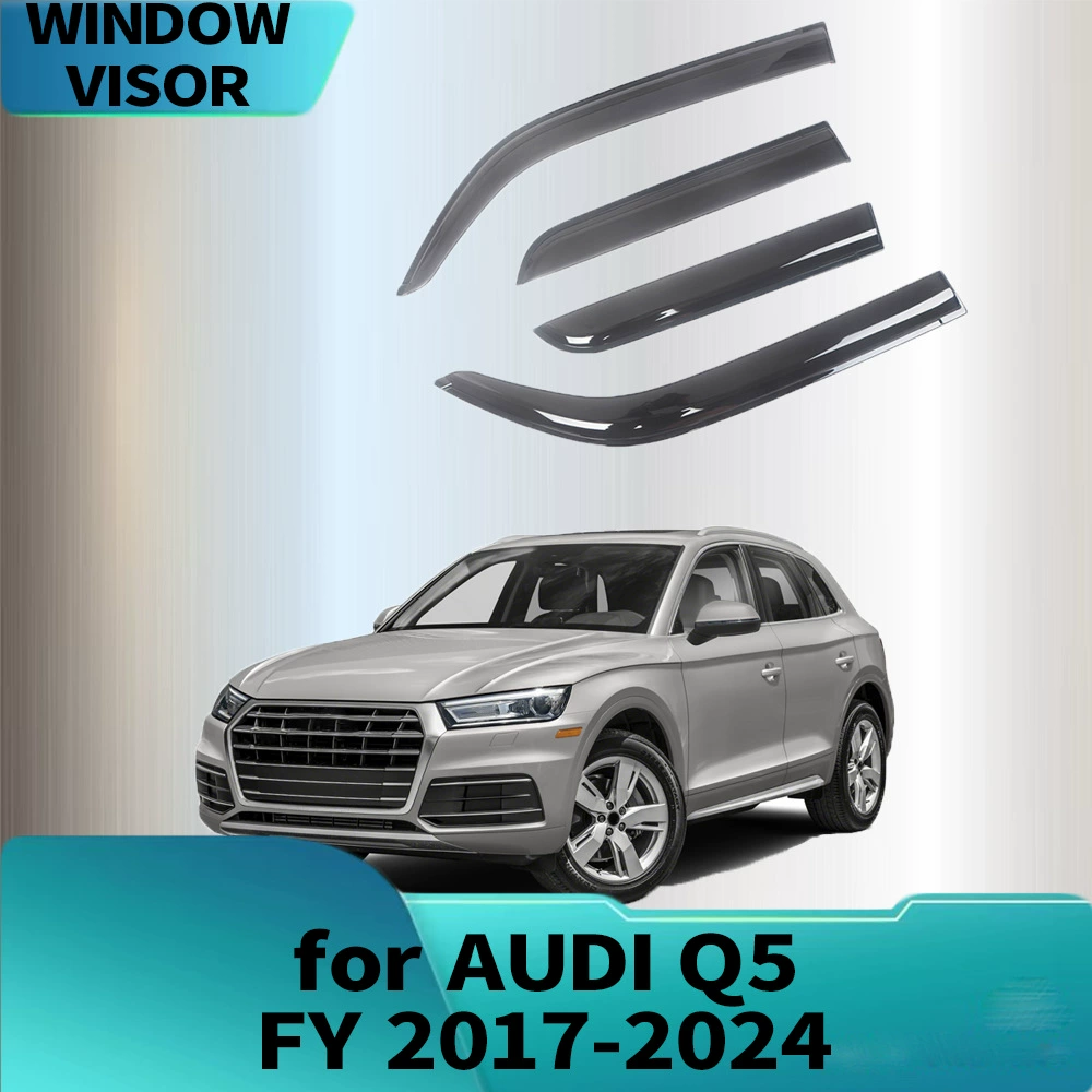 Подходит для AUDI Q5 FY 2017-2024, дефлекторы боковых окон от дождя и солнца, утолщенные дождевые брови