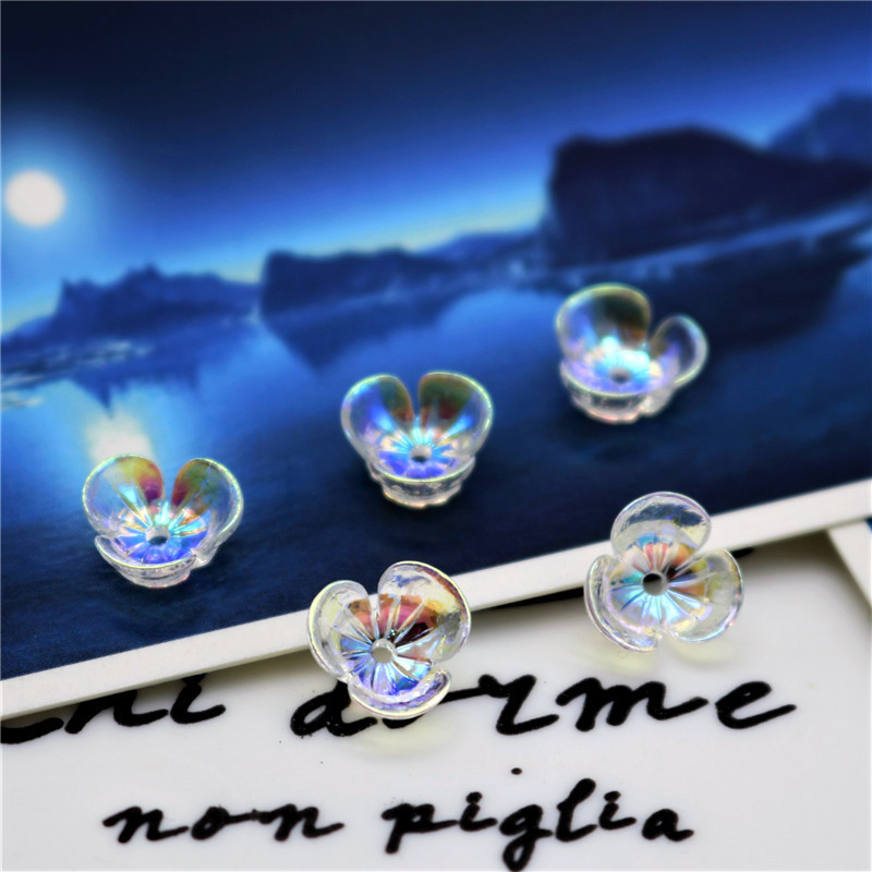 Handmade nail eight -petal flower aurora in the light diy diy five…