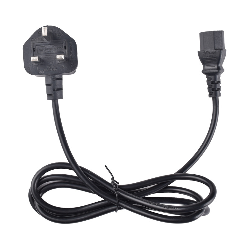 英规英式三芯插头C13品字尾连接线 沙特新加坡0.5/0.75平AC电源线