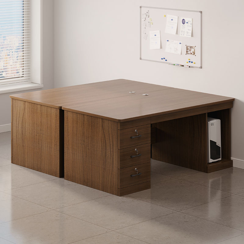 Two-Person Sitting Desk Staff Desk Office Desk and Chair Combination Simple Modern Minimalist Staff Computer Desk Two-Person Sitting Desk Staff Desk Office Desk and Chair Combination Simple Modern Minimalist Staff Computer Desk