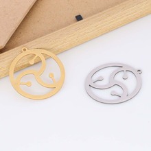 新款不锈钢新空投BDSM符号徽章吊坠DIY三腿图不锈钢饰品