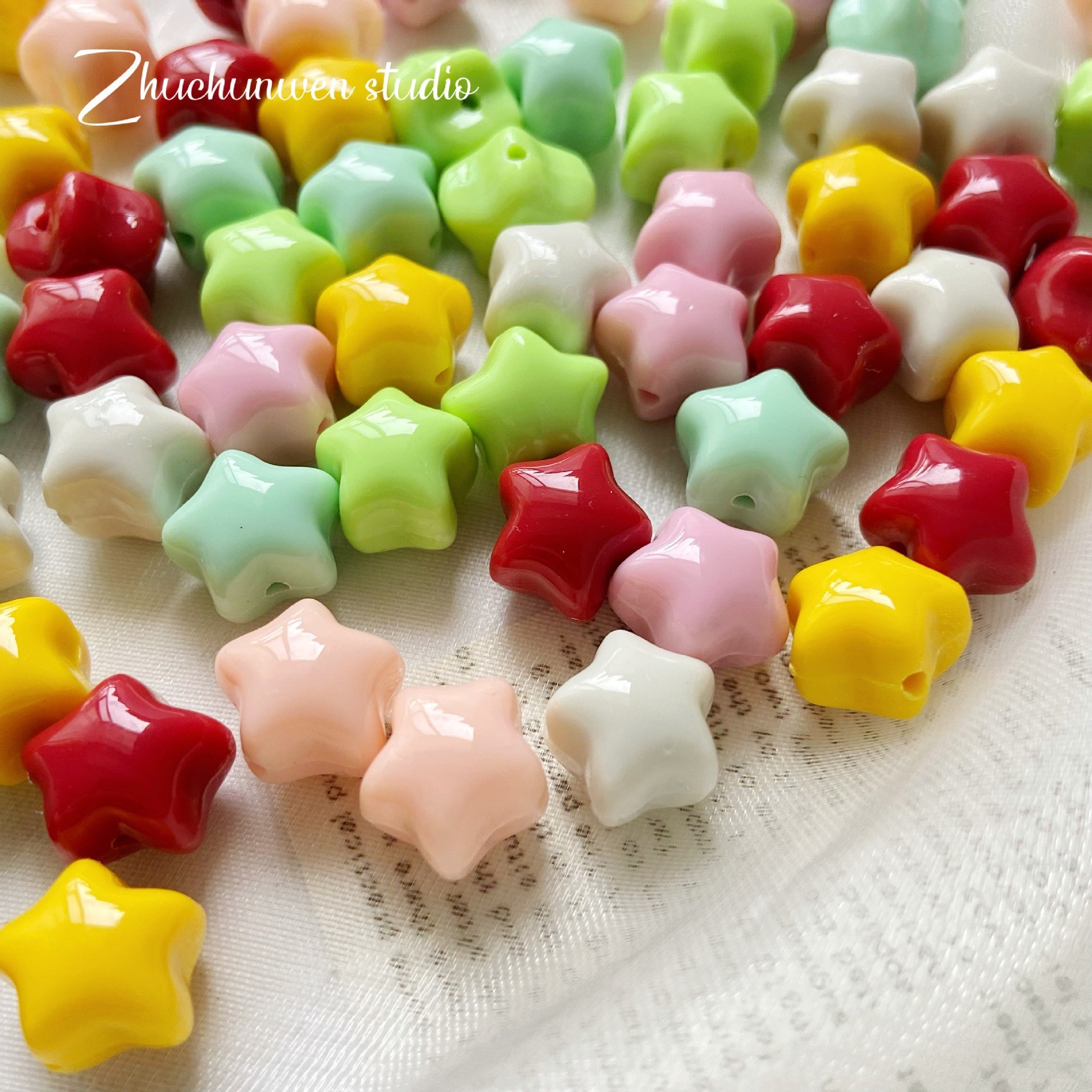 Coloridos cuentas de alta saturación serie de cuerdas de teléfono móvil DIY joyas de cadena en joyas hechas a mano accesorios de cuentas sueltas