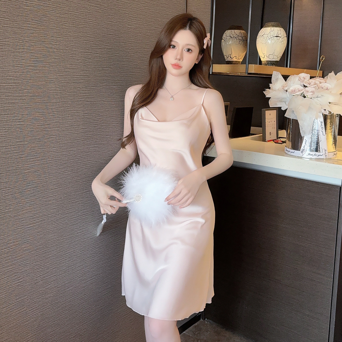 301#싱글 스커트 라이트 핑크