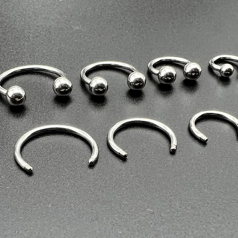 Lip Ring, C-Ring, Horseshoe Ring, Septum Ring, Nipple Ring, Titanium Steel Body Piercing Jewelry, in Stock, Cross-Border Wholesale, Threaded Piercing