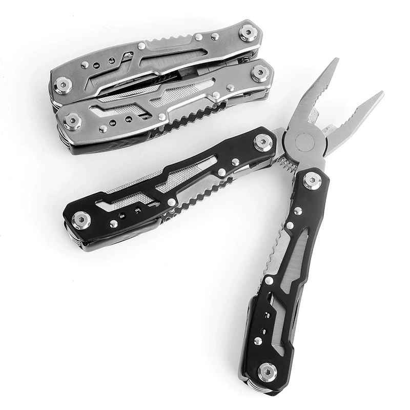 Multi-Tool Folding Pliers, Locking Portable Combination Knife, Stainless Steel, Compact