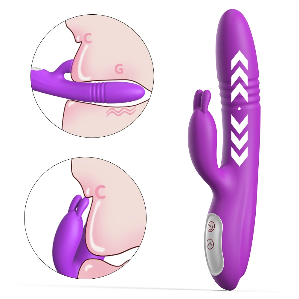 Telescopic Heated Vibrator, Strong Vibration, Telescopic & Heating Function, Multiple Colors