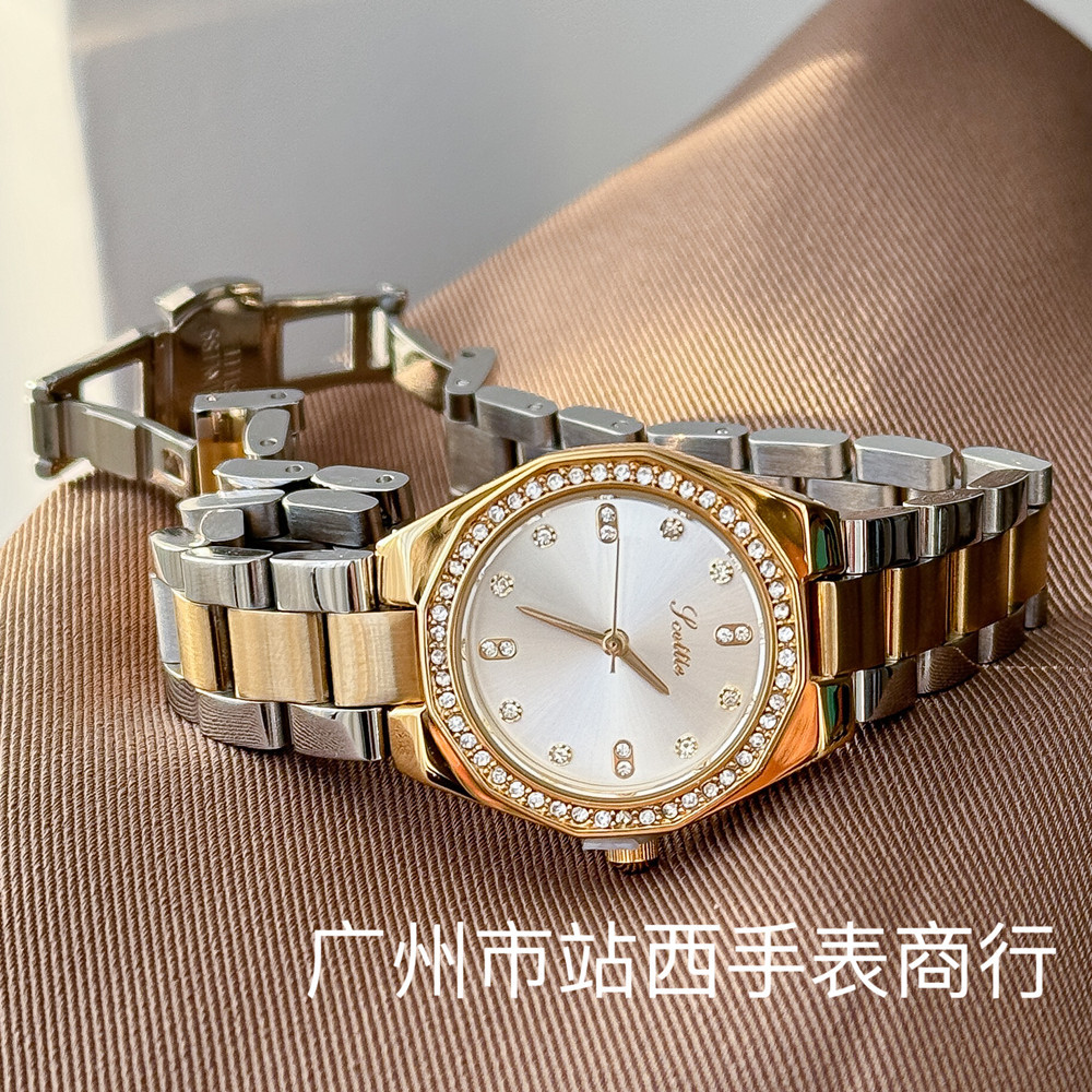 厂家供应scottie9578PurPle新款女表钢带防水紫色高级感小表盘表