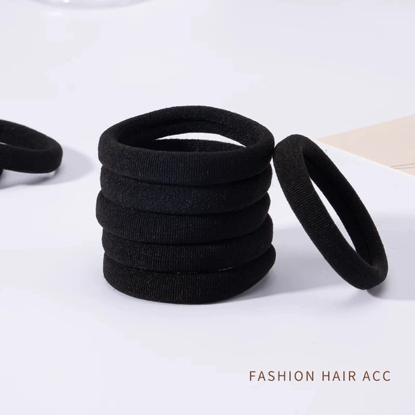 Black high elastic hair ties (pack of 20)