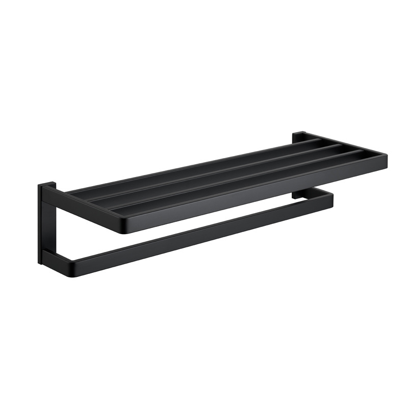 304 acero inoxidable negro toallas de baño colgando toallas de baño estante de almacenamiento conjunto de colgantes de hardware