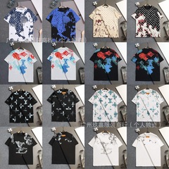 クロスボーダー。正しいバージョン。ハイバージョン。ロバの半袖 25 新しい純綿ハイエンドシリーズ半袖 T シャツ男性と女性用