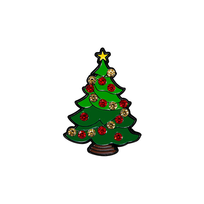 Broche de Navidad insignia de aleación caricatura adorable Santa Fe Navidad decoración de mochila escolar