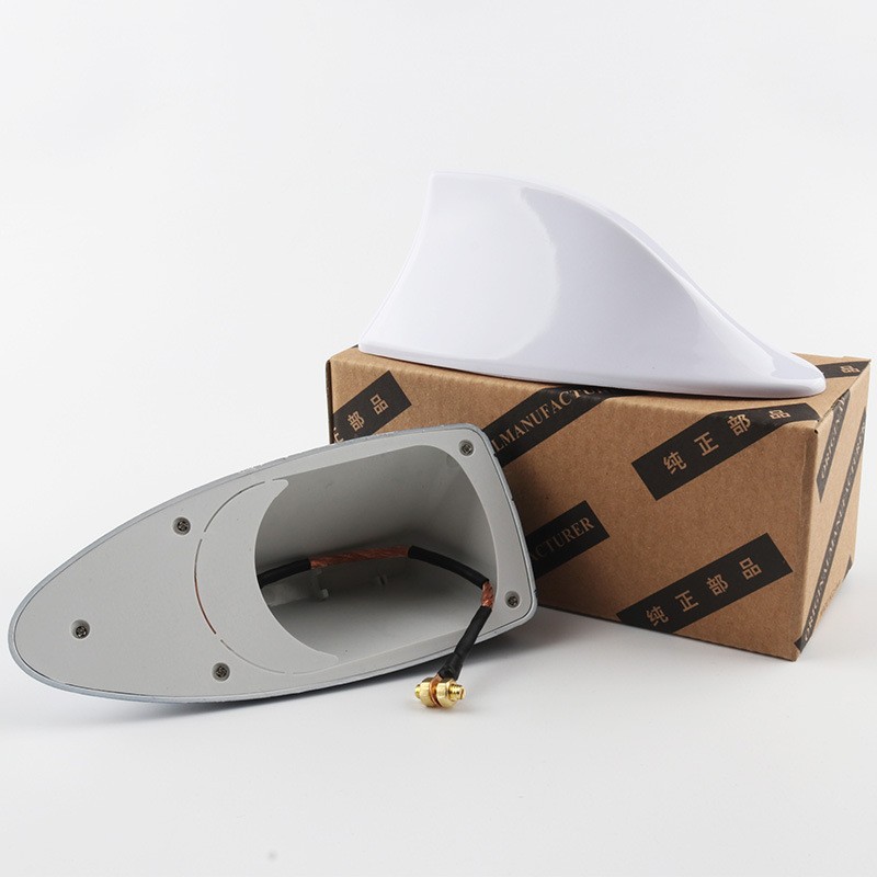 Car Decorative Shark Fin Antenna with Signal Radio Roof Antenna Roof Rear Wing Antenna Modification Without Drilling