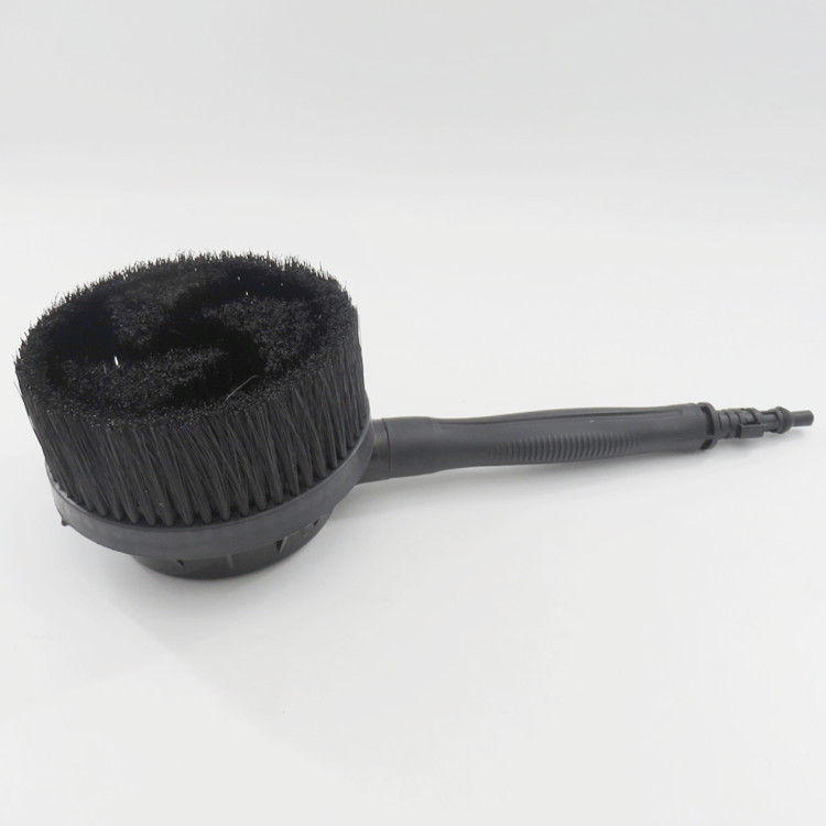 高压清洗机洗车水1/4快插旋转通水圆刷洗车自动擦洗清洗软毛刷
