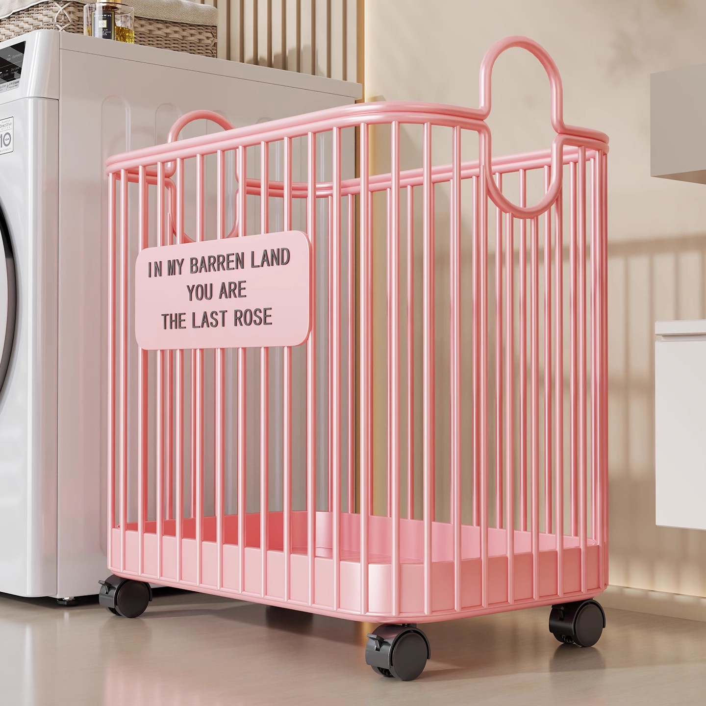 Dirty Clothes Basket Dirty Clothes Storage Basket Household Large-Capacity Wheeled Removable Bathroom Dirty Clothes Basket Bathroom Laundry Basket