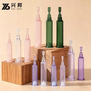 定制3ml透明茶色宝塔针筒瓶 5ml高透ps宝塔后推一次性折断分装瓶