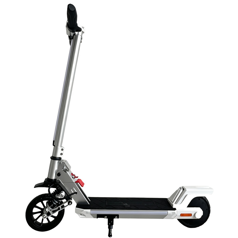 New children's electric scooter for boys and girls aged 6-10, shock-absorbing, with lights, portable and foldable electric scooter