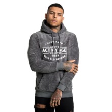 秋冬加厚外套男士加绒卫衣连帽套头衫双面摇粒绒抓绒衣休闲上衣潮