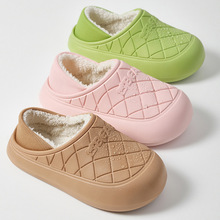 棉拖鞋女士冬季加绒室内踩屎感保暖秋可爱情侣居家冬天拖鞋男毛绒